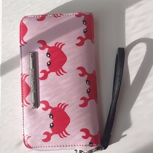 Betsy Johnson Crab Wallet wristlet RARE